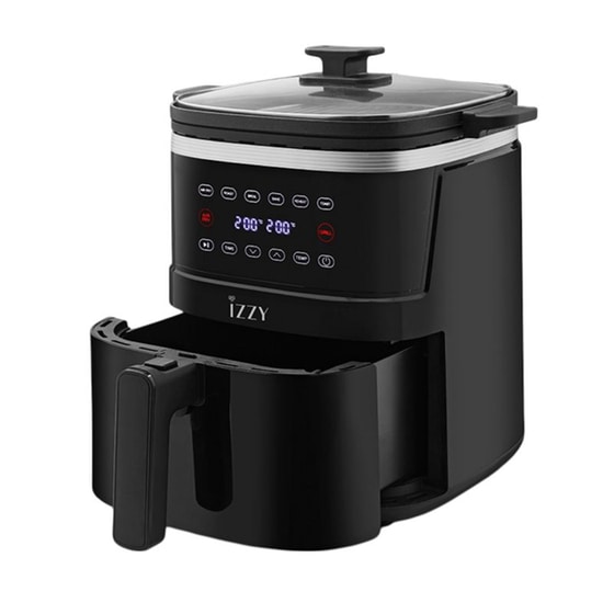 IZZY IZ-8241 με Αποσπώμενο Κάδο 1400 W 5 L Μαύρο Φριτέζα Αέρος & Grill image 5