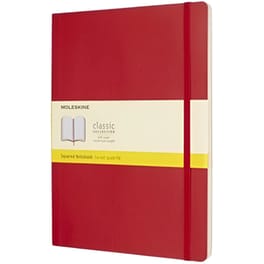 Σημειωματάριο Moleskine Scarlet Καρέ Κόκκινο XL (1 Τεμάχιο)
