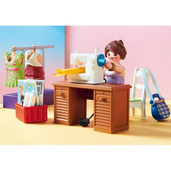 PLAYMOBIL® Dollhouse Υπνοδωμάτιο με Ατελιέ Ραπτικής (70208) image 5