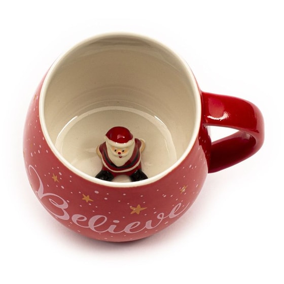 Κούπα Κεραμική Tri-Coastal 3D Xmas Santa image 3