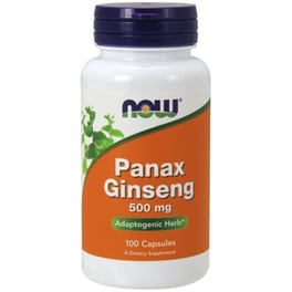 Ειδικό Συμπλήρωμα Διατροφής Now Panax Ginseng 500mg - 100 κάψουλες