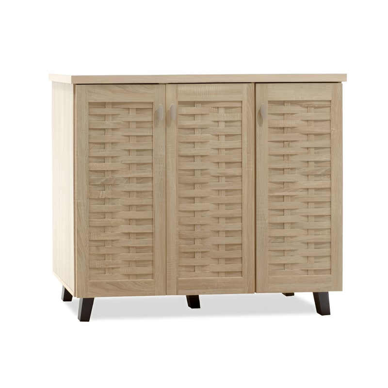 PAKOWORLD Παπουτσοθήκη - Ντουλάπι MANTAM 16 Ζευγαριών Από Μελαμίνη 115.5x40x92 cm - Sonoma