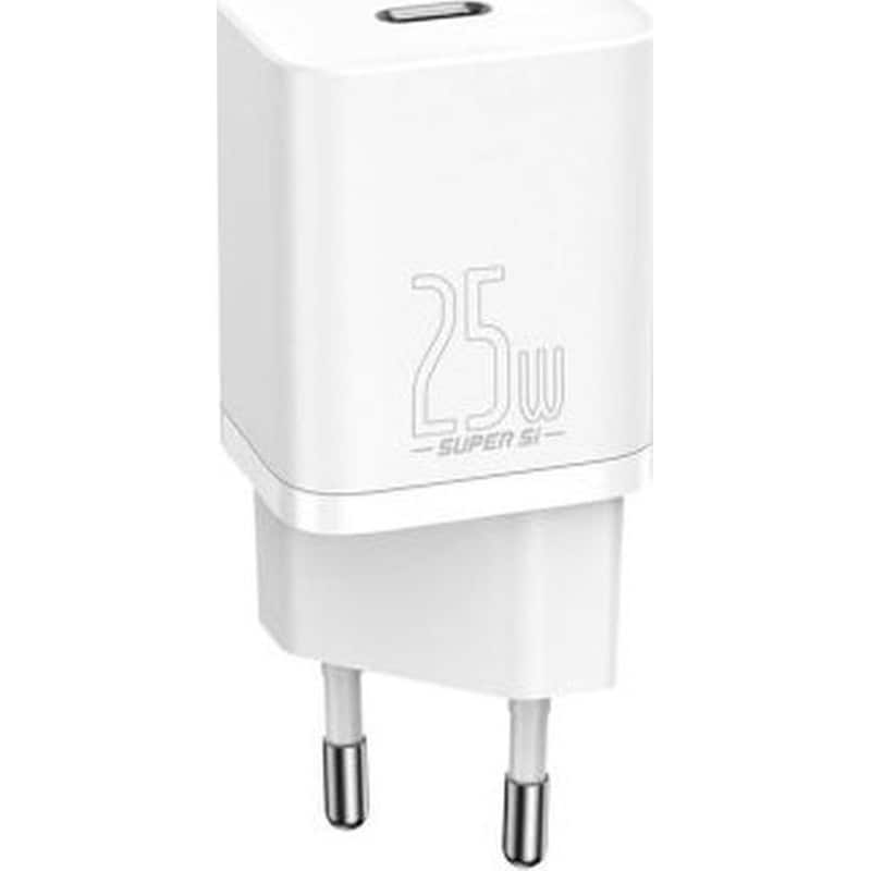 Baseus Super Si 1c Travel Quick Charger Type-C 25W - Λευκό φωτογραφία