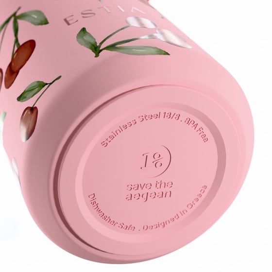 Μπουκάλι Θερμός Estia Pulse Save The Aegean Cherry Rose 500 ml image 2