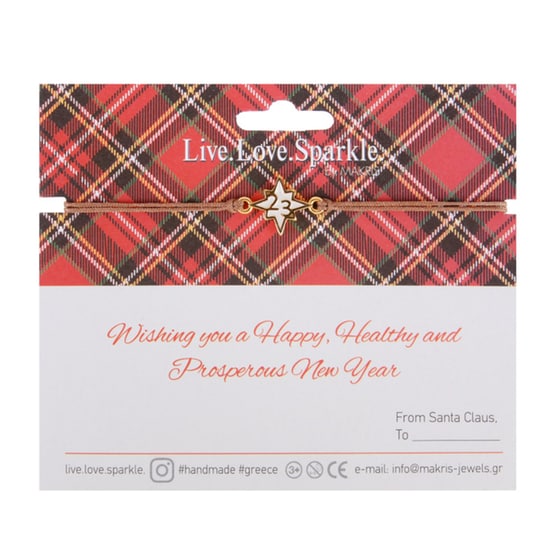 Βραχιολάκι Live Love Sparkle 2023 Αστέρι Λευκό Σμάλτο image 0