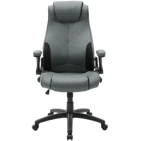 Καρέκλα Διευθυντική Bear Pakoworld από Δερματίνη - Γκρι image 1