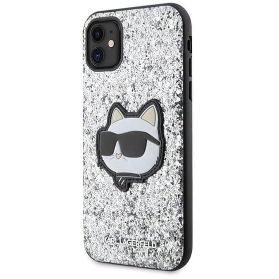 Θήκη Apple iPhone 11/iPhone XR - Karl Lagerfeld Choupete - Gliter Silver image 0