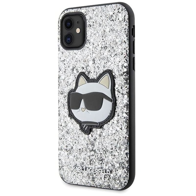 Θήκη Apple iPhone 11/iPhone XR - Karl Lagerfeld Choupete - Gliter Silver