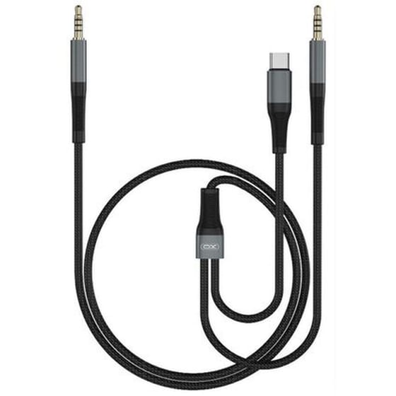 Καλώδιο Ήχου Xo NB-178B 3.5mm  Jack σε 3.5mm Jack/ USB-C 1m - Μαύρο image 0