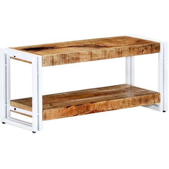 Έπιπλο Τηλεόρασης VidaXL από Ξύλο 90x30x40cm - Καφέ/Λευκό image 6