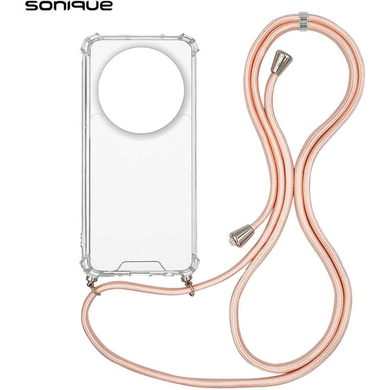 SONIQUE Θήκη Σιλικόνης Με Κορδόνι Sonique Armor Clear Xiaomi Xiaomi 14 Ultra Ροζ Σατινέ