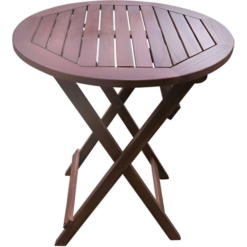 Τραπέζι Εξωτερικού Χώρου Woodwell Πτυσσομενο Aπό Ξύλο 60x60x70 cm – Kαφέ