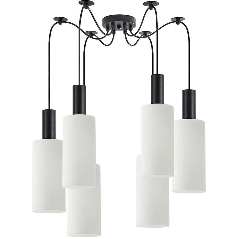 HOMELIGHTING Φωτιστικό Οροφής Πολύφωτο Homelighting 77-8562 Μεταλλικό - Μαύρο/Λευκό