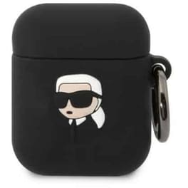 Θήκη Ακουστικών Karl Lagerfeld Head 3d Silicone Case για Apple AirPods 1/2 - Μαύρο