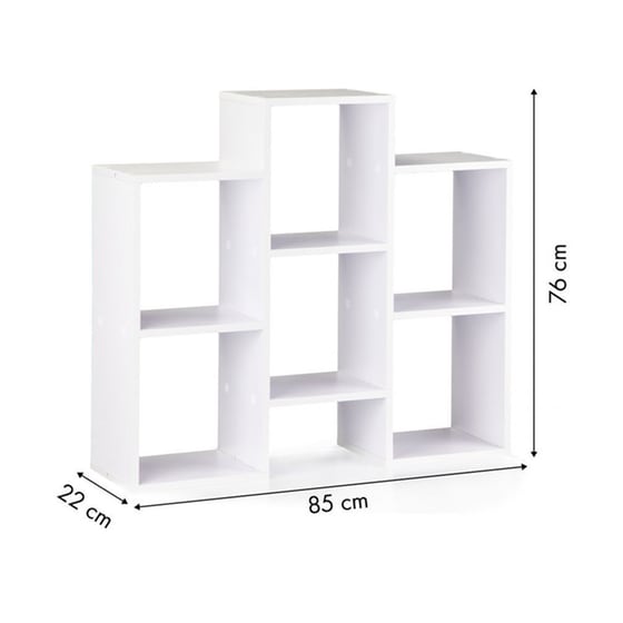 Βιβλιοθήκη Modernhome με 6 Ράφια από Μαριοσανίδα Wyj-212 85x22x76 cm - Λευκό image 4