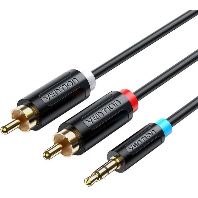 VENTION Καλώδιο Ήχου BCLBG 1x 3.5mm Jack Male σε 2x RCA Male 1.50 m Μαύρο