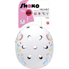 Παιδικό Κράνος Shoko με Φως Unicorn Sparkle Medium (51-54 cm) - Λευκό με Σχέδιο