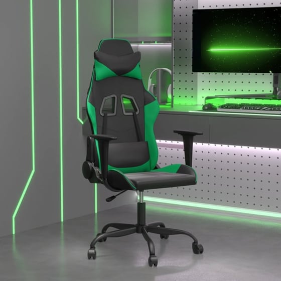 Καρέκλα Gaming VIDAXL 345402 με Ρυθμιζόμενα Μπράτσα από Τεχνητό Δέρμα - Μαύρο image 9