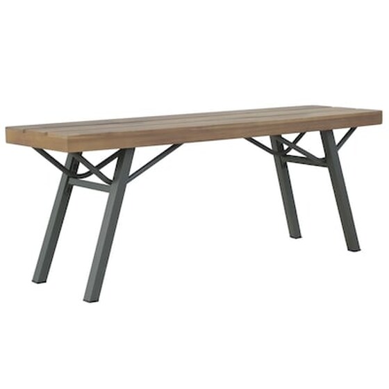 Παγκάκι Κήπου VidaXL από Μασίφ Ξύλο Ακακίας 120x31x45 cm - Καφέ image 0