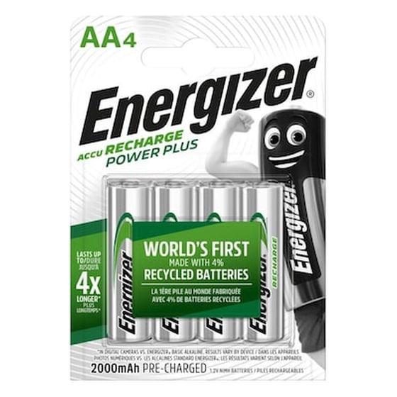 Energizer Aa-hr6/2000mah/4tem Power Plus Rechargeable    F016480 016-5231 image 0