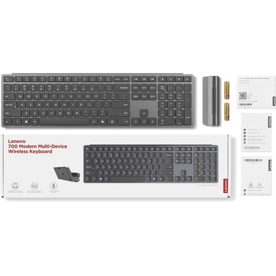 Lenovo 700 Modern Multi-Device Ασύρματο Bluetooth Πληκτρολόγιο Luna Grey (GR) image 3