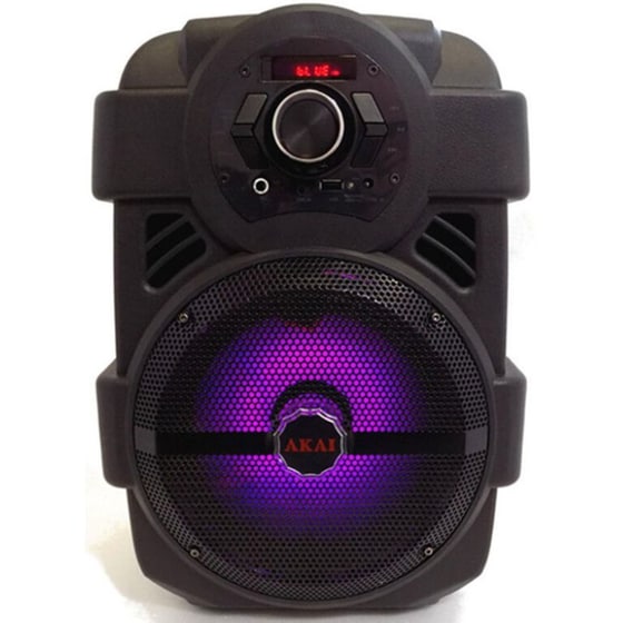 Party Speaker Akai ABTS-808L 10W Karaoke με Ασύρματo Μικρόφωνo - Μαύρο image 0