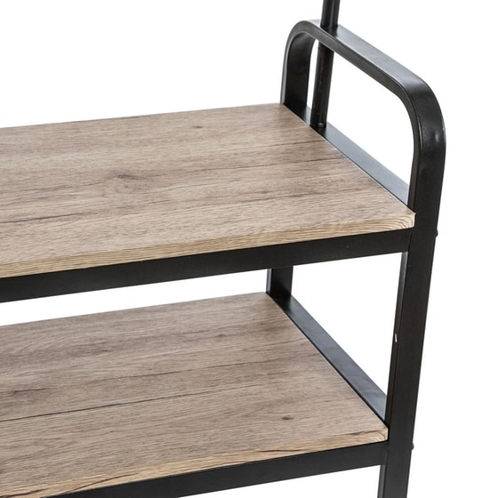 Έπιπλο Εισόδου Aria Trade Μεταλλικό 73.5x34x170.5 cm - Μαύρο image 2