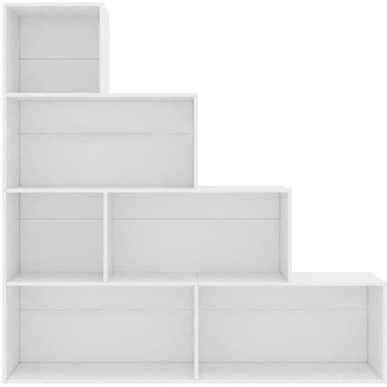 Βιβλιοθήκη VidaXL από Μοριοσανίδα 155x24x160 cm - Λευκό image 3