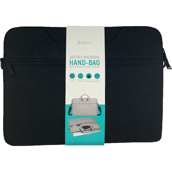Τσάντα Laptop Devia Justyle Hand Bag 16.2" Αδιάβροχη - Μαύρο image 4