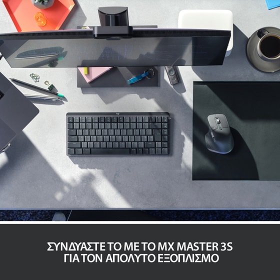 Logitech MX Mechanical Mini Silent Ασύρματο Bluetooth Πληκτρολόγιο Γκρι (US) image 8