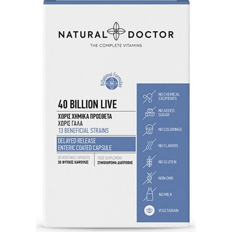 NATURAL DOCTOR Προβιοτικό Natural Doctor Probiotics 40 Billion - 30 κάψουλες