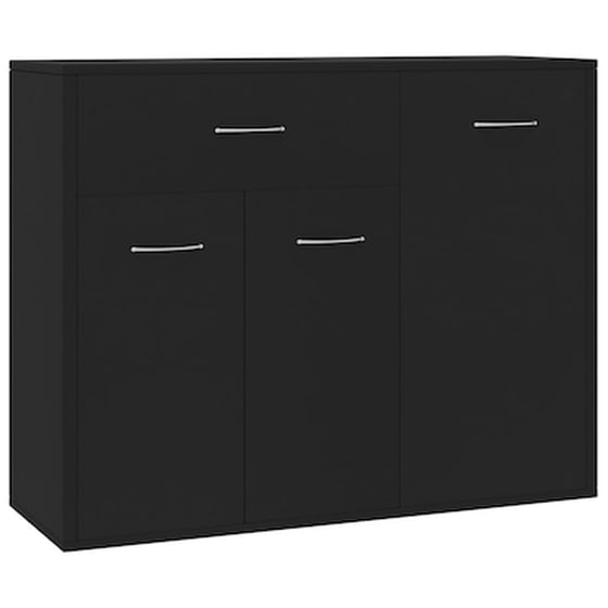 Vidaxl Μπουφές Μαύρος 88 X 30 X 70 Εκ. Από Μοριοσανίδα image 2