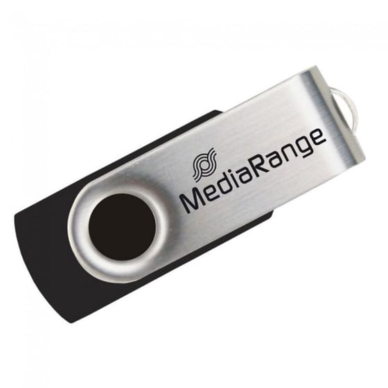 MediaRange 128GB USB 2.0 Stick Μαύρο/Ασημί image 0