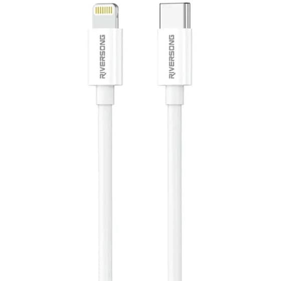 Καλώδιο Riversong CT76W 60W USB-C σε USB-C - Λευκό image 0