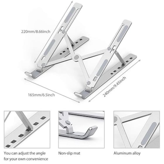 Μεταλλική Πτυσσόμενη Βάση Στήριξης Για Λάπτοπ image 2