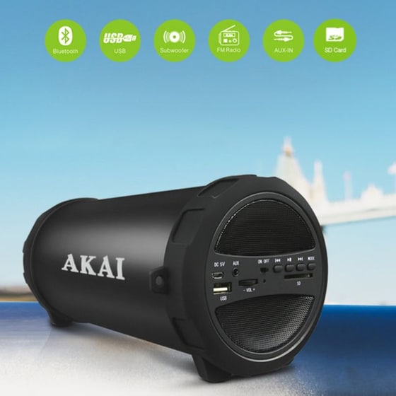 Akai ABTS-11B Φορητό ηχείο Bluetooth με ραδιόφωνο USB/Aux-In και κάρτα SD 10 W - Μαύρο image 4