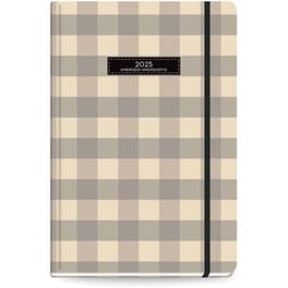 Ημερολόγιο Ημερήσιο The Writing Fields 2025 Plaid Μπεζ 16.6x23.8cm
