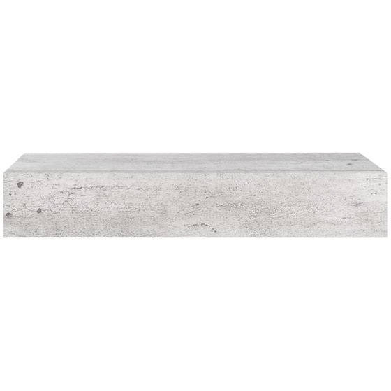 Ράφια Τοίχου VidaXL με Συρτάρι από MDF 60x23.5x10 cm 2 Τμχ - Γκρι image 3