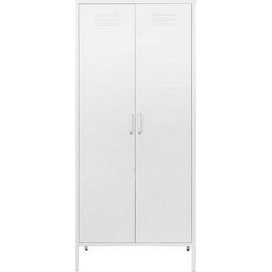 Ντουλάπα Μεταλλική Nextdeco Δίφυλλη με 2 Ράφια 76x50x170cm - Λευκό image 0