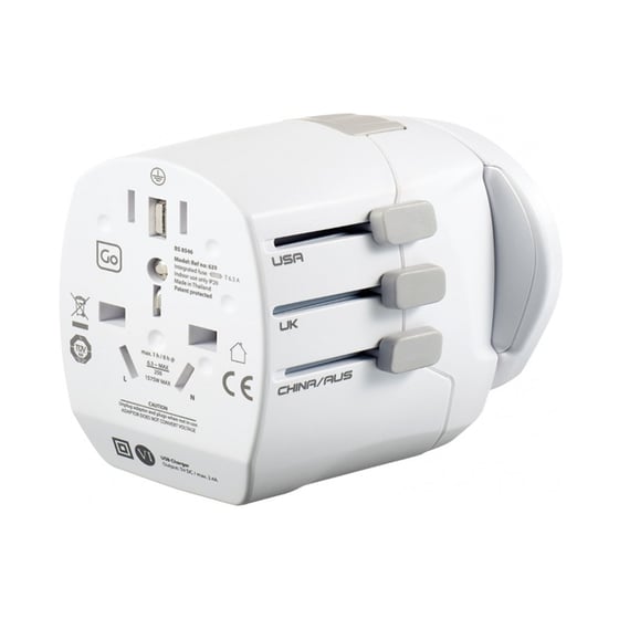 Αντάπτορας Go Travel Worldwide + USB - Αξεσουάρ ταξιδίου image 2