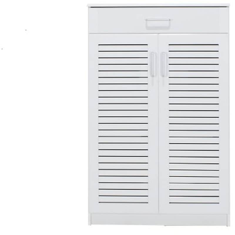 PAKOWORLD Παπουτσοθήκη-Ντουλάπι Με 2 Πόρτες Και 1 Συρτάρι 80x37x123 cm - Λευκή