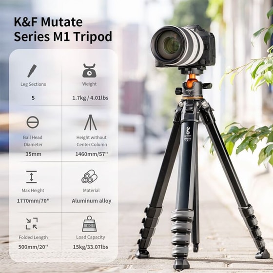 K&F Concept SP4022M1 Τρίποδο για Φωτογραφικές Μηχανές DSLR image 1