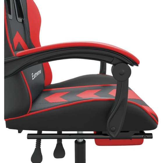 Καρέκλα Gaming VIDAXL 3143903 με Υποπόδιο από Τεχνητό Δέρμα - Μαύρο image 6