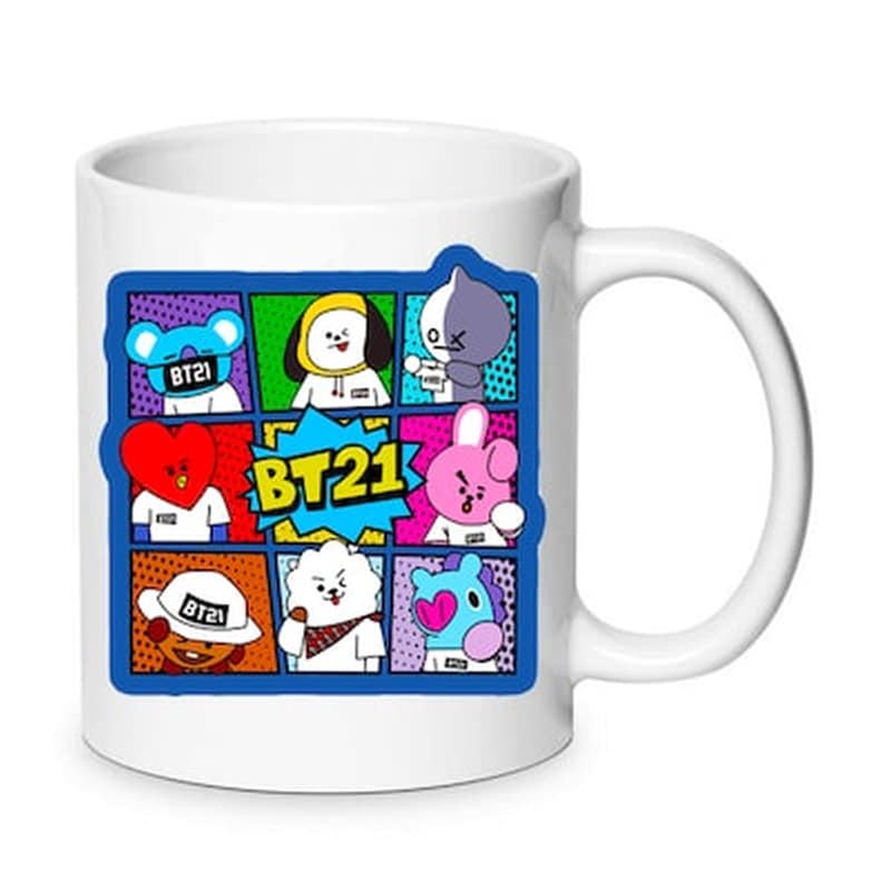 OEM Κούπα BTS BT21 Νo5 Κεραμική 330 ml - Λευκό