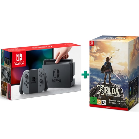 Nintendo Switch Grey & The Legend of Zelda: Breath of the Wild Limited Edition image 0