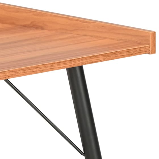 Γραφείο Μελέτης VidaXL από Μοριοσανίδα 90x50cm - Μαύρο/Καφέ image 4