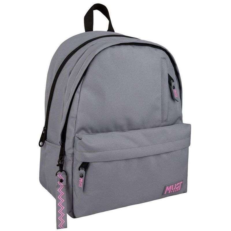 Τσάντα Πλάτης Must Team Monochrome Classic Γκρι με Ροζ 25L