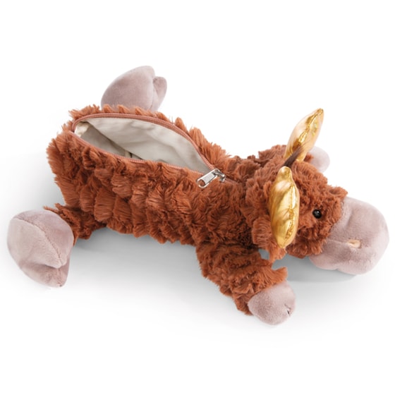 Λούτρινη NICI Κασετίνα Βαρελάκι Pouch Moose Thure (9cm) image 2