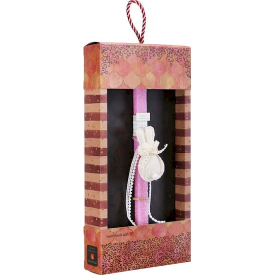 Λαμπάδα Synchronia Κουνέλι με Δαντέλα - Ροζ image 2