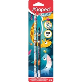 Μολύβι Maped με Γόμα & Οδηγό ΗΒ Jungle Fever (2 Τεμάχια)